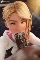 1boy 1girls 2023 3d age_difference big_penis black_body black_penis blonde_hair blowjob blue_eyes cum cum_in_mouth dark-skinned_male dark_skin facefuck fellatio female gwen_stacy gwen_stacy_(spider-verse) huge_cock interracial light-skinned_female light_skin male marvel marvel_comics oral partial_male size_difference spider-gwen spider-gwen_(spider-verse) spider-man:_across_the_spider-verse spider-man:_into_the_spider-verse spider-man_(series) wtfsths