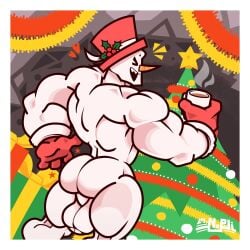 ass ass_focus balls bara flaccid_penis hot_cocoa lanopoli muscular muscular_male naked penis presenting_ass raspadillo_(lanopoli) smacking_ass smacking_own_ass visible_penis