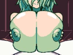 1boy 1boy1girl 1girls 2d animated female funk_dangerfield huge_breasts paizuri pixel_(artwork) pixel_animation pixel_art