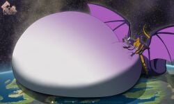5:3 anal anal_sex anthro ball_clench balls bat bat_ears belly belly_squish big_balls big_belly bodily_fluids character_request confident_expression confident_male confident_stance cum cum_inflated_belly cum_inside dragon duo ear_frill european_mythology eyewear femboy frill_(anatomy) fur genital_fluids genitals glasses grey_body grey_fur hand_on_belly hi_res huge_balls huge_belly huge_wings hyper hyper_balls hyper_belly hyper_genitalia hyper_inflation inflation knockedoutdragon long_tongue looking_pleasured macro male male/male mammal muscular muscular_male mythological_creature mythological_scalie mythology open_mouth penetration purple_balls purple_body purple_eyes purple_fur purple_wings scales scalie sex squish standing standing_sex terra_macro tongue watermark western_dragon white_belly wings yellow_body yellow_eyes yellow_scales