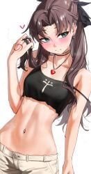 tohsaka rin from fate (series) by waligner