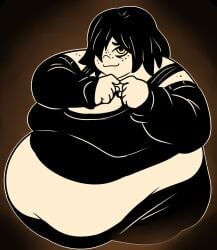 1girls bbw belly black_hair fat fat_female fat_fetish female julia_(the_coffin_of_andy_and_leyley) overweight overweight_female superspoe the_coffin_of_andy_and_leyley