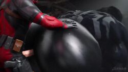 2boys anal_penetration anal_sex ass big_ass big_butt big_sub big_sub_small_dom big_sub_small_top black_skin bubble_ass bubble_butt clothed clothing dat_ass dat_butt deadpool fat_ass fat_butt from_behind gay huge_ass huge_butt human humanoid large_ass large_butt male male/male male_only marvel marvel_comics marvel_rivals moaning penetration round_ass round_butt scarlena4 sex size_difference smaller_male sound symbiote tagme thick_ass thick_butt thrusting_into_ass venom venom_(marvel) venom_(marvel_rivals) video