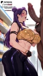 1boy 1girls after_fellatio after_kiss ai_generated ass balls bare_shoulders big_ass black_choker black_gloves black_pants blush bracelet braid breasts child_bearing_hips choker cleavage clothed_female_nude_male crop_top curvaceous curvaceous_ass curvaceous_body curvaceous_female curvaceous_figure curvaceous_hips curvaceous_thighs curvy curvy_ass curvy_body curvy_female curvy_figure curvy_hips curvy_thighs dark-skinned_male dark_penis dark_skin dat_ass double_bun earphones earpiece erection facial_mark female fingerless_gloves from_side gloves hair_bun headset huge_cock imminent_fellatio indoors interracial jewelry k/da_(league_of_legends) k/da_kai'sa k/da_series kai'sa large_ass large_breasts large_penis league_of_legends league_of_legends:_wild_rift lipstick_mark long_hair looking_at_penis lovehent makeup male microphone midriff navel nude open_mouth pants penis penis_awe precum purple_eyes purple_hair riot_games saliva saliva_trail solo_focus standing straight sweat testicles thick thick_ass thick_butt thick_hips thick_legs thick_thighs thighs tight_clothes tight_pants tongue tongue_out twin_braids uncensored veins veiny_penis voluptuous voluptuous_female waifu yoga_pants