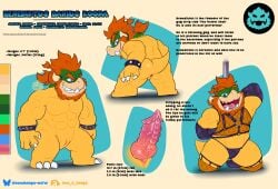 1anthro 1boy 1male 1monster 2026 animal_genitalia animal_penis barbed_penis barbs ben_d_koopa benediktus_darius_koopa blue_eyes cock color_palette dick fangs fishnet_clothing fishnet_topwear fishnets gay gay_male green_scales green_skin harness knot knotted_penis koopa latex latex_clothing latex_gloves male male_focus male_only muscles muscular muscular_male naked naked_male nintendo nude nude_anthro nude_male orange_beard orange_hair original_character penis reference_sheet simple_background simple_coloring simple_shading slit slit_penis smile smiling spiked_cuffs string stripper stripper_clothes stripper_pole text tusks watermark yellow_body yellow_scales