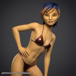 ai_generated airtist alien alien/human alien_girl alien_humanoid animated athletic bikini bikini_bottom bikini_top bra close-up close_up closeup female female_only fit high_resolution highres looking_at_viewer mandalorian panties patreon rebels sabine sabine_wren star_wars star_wars_rebels tagme thong underwear video white_body