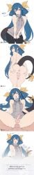 2d ai_generated anal anal_sex anus ass blue_hair bowtie caption captioned comic comic_page comic_panel dizzy_(guilty_gear) dizzyarts english_text erection femboy femboy_focus flat_chest flat_chested gigantic_penis guilty_gear huge_ass huge_cock looking_at_viewer looking_back moaning open_mouth otoko_no_ko otokonoko penis pov pov_eye_contact red_eyes simple_background simple_shading small_penis tail teasing teasing_viewer testicles virgin_killer_sweater