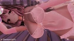 1girls beach breasts choker collar female frills glasses gloves large_breasts leotard lounge_chair lying rose selfie silentium1620 silya tagme thighhighs vrchat vrchat_avatar vrchat_booth