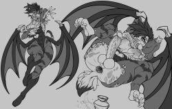 1boy 1futa abella_mf_spirit absurd_res anal anal_plug animal_print anthro anus ass bat_print big_ass big_breasts big_butt big_penis black_and_white boots breasts buttplug capcom cleavage clothing cosplay darkstalkers felid fellatio futanari gaping gaping_anus genitals hi_res huge_cock intersex intersex/male large_ass large_penis leggings legwear leotard licking liltaiga4 machairodontine male male_on_futa mammal monochrome morrigan_aensland morrigan_aensland_(cosplay) nipple_piercing nipples nose_piercing nose_ring oral original_character penile penis penis_lick piercing shirt smile solo source_request stretched_anus tail tongue tongue_out topwear torn_clothes torn_clothing torn_leggings torn_legwear torn_shirt torn_topwear vein wings