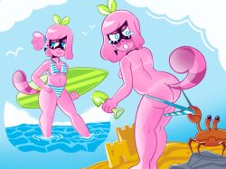 backsack nude pinky_(tanookitalez) swimsuit tail tanookitalez