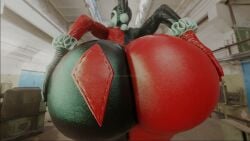1girls 3d animated ass ass_focus ass_shake batman:_arkham_knight batman_(series) big_ass bodysuit boots breasts dc dc_comics female from_behind gloves harley_quinn harley_quinn_(arkham) harley_quinn_(arkham_knight) harley_quinn_(classic) huge_ass jiggle kishi looking_at_viewer looking_back shiny shiny_clothes skin_tight solo solo_female squatting tagme twerk twerking video