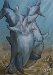 anatomically_correct anatomically_correct_genitalia anatomically_correct_penis anatomically_correct_vulva animal_genitalia aquatic blurred_background bodily_fluids claspers cloaca cum cum_in_vagina cum_in_water cum_inside cum_underwater duo el_kyze female feral feral_on_feral feral_only feral_penetrated feral_penetrating feral_penetrating_feral fish genital_fluids genitals hi_res male male/female no_humans penetration penis sex shark shark_fin shark_tail simple_background underwater underwater_sex vulva water