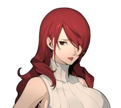 1girls 2026 big_breasts blush breasts_bigger_than_head clothing edit edited edited_official_artwork edited_screencap female female_focus female_only huge_breasts large_breasts looking_at_viewer mitsuru_kirijo naver nude_and_boob_edit persona persona_3 portrait red_eyes red_hair shiny_hair shiny_skin solo solo_female solo_focus sweater upper_body upper_body_focus white_skin white_skinned_female