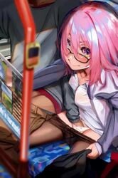 1boy 1girls 2d animated blush bus_interior censored censored_penis fate/grand_order fate_(series) female female_focus fingering fingering_under_clothes hand_in_another's_panties hand_in_panties handjob harutoshi legwear looking_at_viewer male mash_kyrielight medium_breasts moaning mutual_masturbation nigorimizu panties pantyhose pantyhose_pull pink_hair public public_indecency public_masturbation public_transportation see-through shorter_than_30_seconds sitting skirt_removed spread_legs tagme train video