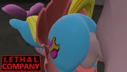 1futa 2girls 3d_(artwork) big_butt character chubby cuteamena fat_ass friendship_is_magic hasbro lethal_company my_little_pony nightmena nightmena334 penis penis_in_ass sisters skirt