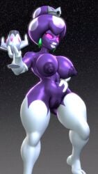 1girls 3_fingers 3d 3d_(artwork) alien alien_girl alien_humanoid belly_button big_breasts big_thighs billynotre billynr breasts chalice crown curvy earrings elbow_gloves female female_only gloves goblet green_earrings half-closed_eyes hand_on_hip holding_cup lips looking_at_viewer mario_(series) mario_and_luigi:_partners_in_time mario_and_luigi_(series) mature_female naked nintendo no_pupils nude pink_eyes pink_sclera princess_shroob purple_body purple_nipples purple_pussy purple_skin pussy silver_crown smile smiling_at_viewer solo stockings thick thick_hips thick_thighs thighhighs thighs white_gloves white_lips white_lipstick white_stockings white_thighhighs wide_hips