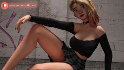 1girls 3d ass athletic athletic_female big_ass big_breasts bottom_heavy breasts bust busty chest curvaceous curvy curvy_figure eyebrow_piercing female female_focus fit fit_female ghost-spider gwen_stacy hero heroine hips hourglass_figure huge_ass huge_breasts human large_ass large_breasts legs light-skinned_female light_skin lips marvel marvel_comics mature mature_female mayvee slim_waist spider-gwen spider-man:_across_the_spider-verse spider-man:_into_the_spider-verse spider-man_(series) superhero superheroine thick thick_hips thick_legs thick_thighs thighs top_heavy voluptuous waist wide_hips