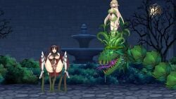 2girls animated black_hair breasts defeated game_cg huge_breasts live2d long_hair monster nipples plant rape tagme tentacle tentacle_sex vagina video violation