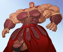 abs armor balls bara biceps fate/zero fate_(series) flaccid huge_balls huge_cock huge_testicles human hyper hyper_balls hyper_genitalia hyper_muscles hyper_penis hyper_testicles iskandar_(fate) looking_at_viewer looking_down male male_focus male_only muscles muscular muscular_arms muscular_legs muscular_male muscular_thighs nipples pecs penis remert scars smile smiling_at_viewer solo solo_male testicles thick_thighs tight_clothes tight_clothing tight_pants underwear underwear_only veins veiny_muscles veiny_penis yaoi
