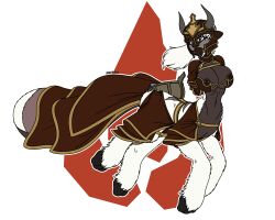 1girls anthro appa armor avatar_legends avatar_the_last_airbender ball_gag centaur equid_taur female female_only nickelodeon no_humans pierced_nipples raver1357 sky_bison sky_bison_taur solo tail taur transparent_background white_outline