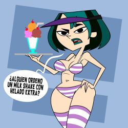 bikini carazar_zone cartoon_network female female_focus female_only girl gwen_(tdi) spanish_text tagme total_drama_island