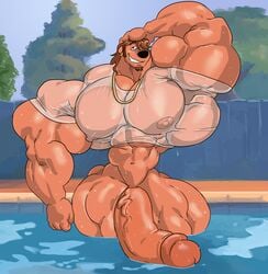 a_goofy_movie abs bara biceps chad_(a_goofy_movie) disney dripping dripping_wet flaccid huge_balls huge_cock huge_testicles hyper hyper_balls hyper_genitalia hyper_muscles hyper_penis hyper_testicles male male_focus male_only muscle muscles muscular muscular_arms muscular_legs muscular_male muscular_thighs nipples nude_male pecs penis penis_out pierced_ears piercing pool poolside pov pov_eye_contact remert see-through_clothing smile smiling smiling_at_viewer solo solo_male thick_thighs veins veiny_penis wet wet_body wet_clothes wet_clothing wet_hair wet_shirt wet_skin