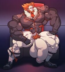 abs biceps flaccid flaccid_cock flaccid_penis hand_on_thigh huge_balls huge_cock huge_testicles human hyper hyper_balls hyper_genitalia hyper_muscles hyper_penis hyper_testicles lysander lysandre_(pokemon) male male_focus male_only muscle muscles muscular muscular_arms muscular_legs muscular_male muscular_thighs nipples orange_hair pecs pokemon pokemon_xy pubic_hair remert scarf sitting sitting_down sitting_on_chair solo solo_male thick_thighs tight_clothes tight_clothing tight_fit underwear underwear_around_one_leg video_game_character video_games