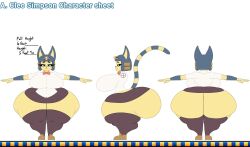 ankha_simpson_(user3345) big_ass big_breasts breasts bubble_butt huge_ass thick_thighs user3345 wide_hips