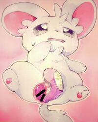 anal_penetration balls chinchilla cub feral grey_fur hi_res male male_only masturbation minccino open_mouth penis pokémon_(species) pokemon pokemon_(species) sex_toy sweat tagme tiny_penis traditional_media_(artwork) trem_trrn