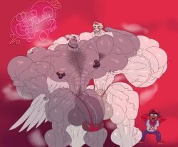 1_eye bara barazoku beard big_areola big_breasts big_nipples big_thighs body_hair buff charlie_morningstar_(hazbin_hotel) dilf gay genderswap genderswap_(ftm) grey_body grey_skin hair hairy hairy_chest hairy_male hazbin_hotel hyper_balls hyper_muscles hyper_penis large_areolae large_breasts large_thighs long_hair muscular muscular_male naked naked_male pubes purplephantom7 rule_63 thick_hips thick_legs thick_thighs thong vaggie_(hazbin_hotel) valentine's_day verbalase_(youtuber) vivienne_medrano white_body white_panties