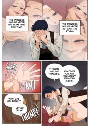 1boys 1girls bottomless comic disguise ellie_skinsuit english_text female impersonation imposter impunderneath original original_character page_47 possessed possession story