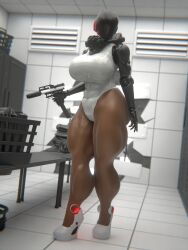 3d big_breasts breasts female haydee haydee_(game) high_heels qzk_forte thick_thighs wide_hips