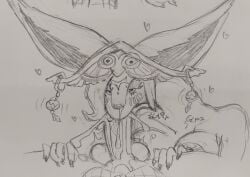 balls big_penis breasts cum cum_in_mouth ejaculation faceless_male fellatio female furry male mineru nintendo penis sketch skitt_leaf tears_of_the_kingdom the_legend_of_zelda the_legend_of_zelda:_tears_of_the_kingdom