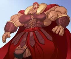abs armor balls bara biceps fate/zero fate_(series) flaccid huge_balls huge_cock huge_testicles human hyper hyper_balls hyper_genitalia hyper_muscles hyper_penis hyper_testicles iskandar_(fate) looking_at_viewer looking_down male male_focus male_only muscles muscular muscular_arms muscular_legs muscular_male muscular_thighs nipples pecs penis remert scars smile smiling_at_viewer solo solo_male testicles thick_thighs tight_clothes tight_clothing tight_pants underwear underwear_only veins veiny_muscles veiny_penis yaoi