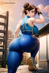 1girls 2024 ai_generated asian asian_female ass ass_focus back_view backboob big_ass blue_bodysuit bodysuit bracelet breasts brown_eyes brown_hair bubble_ass bubble_butt buff busty cameltoe capcom chun-li curvaceous curvy curvy_body curvy_hips dat_ass detailed female female_only fighter fit_female hand_on_ass hand_on_hip hi_res illumaru leg_up light-skinned_female looking_back muscles muscular muscular_arms muscular_female pose posing seductive_pose short_hair skin_tight skindentation slim_waist solo stable_diffusion standing street_fighter street_fighter_alpha street_fighter_iv thick thick_ass thick_hips thick_legs thick_thighs voluptuous voluptuous_female