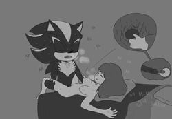 1boy 1girls anthro anthro_penetrating anthro_penetrating_human bodily_fluids cum cum_in_pussy cum_in_uterus cum_inside emily female female_human genital_fluids hedgehogblue02 hi_res human human_on_anthro human_penetrated interspecies male male/female male_anthro mammal mobian_(species) monochrome penetration pubes sega shadow_the_hedgehog sonic_(series) sonic_the_hedgehog_(series) straight sweat uterus