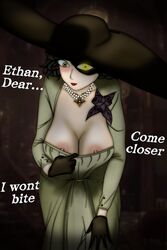 alcina_dimitrescu dialogue female looking_at_viewer nipple_slip resident_evil resident_evil_8:_village rookie115 vampire