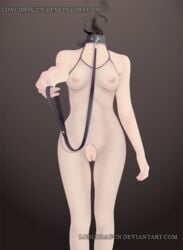 breasts celty_sturluson dullahan durarara!! female genitals headless humanoid ioncdragun nipples not_furry pussy solo