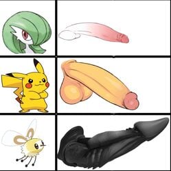 3boys absurd_res big_penis cutiefly espenebs feral gardevoir genitals group hi_res huge_cock humanoid_genitalia humanoid_penis humor hyper hyper_genitalia hyper_penis male male/male male_gardevoir male_pokemon meme nintendo penis penis_chart penis_lineup penis_size_chart penis_size_comparison_meme penis_size_difference photoshop picsart pikachu pokémon_(species) pokemon pokemon_(species) pokemon_rse semi-anthro simple_background unusual_genitalia unusual_penis video_games