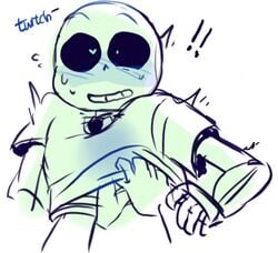 1boy animated_skeleton blush disembodied_hand disembodied_hands heart_eyes male male_focus male_only pov pov_eye_contact sans simple_background skeleton soul soul_sex submissive submissive_male text undead undertale unknown_artist white_background