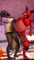 anon azsfml breasts cum_inside five_nights_at_freddy's foxy_(fnaf) huge_cock inflation penis source_filmmaker tagme tongue_out