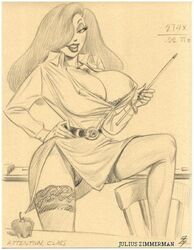 1girls 2004 apple big_breasts bra_cups_sticking_out bra_peek breasts classroom cleavage deep_cleavage disney erect_nipples_under_clothes female g-string jessica_rabbit julius_zimmerman lingerie monochrome nipple_bulge pokies sheer stockings teacher who_framed_roger_rabbit