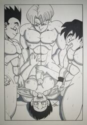 1girls 3boys big_penis breasts brother brothers dragon_ball dragon_ball_z foursome gangbang hetero hetero_sex heterosexual imminent_fellatio imminent_oral milf naked no_eyewear open_mouth_smile penis sharing smile son_gohan son_gokhan6 son_goten straight straight_sex trunks_briefs videl wife