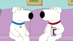 2boys animated beer_can brian_griffin canine commercial couch dog dog_collar domestic_dog family_guy gay gay_kissing gay_sex kissing lying_on_person male male/male male_only no_sex on_couch robot selfcest sound tagme video