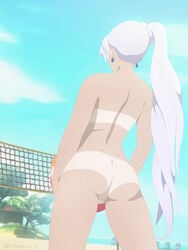 ass necromalock pussy rwby solo solo_female tagme tanline weiss_schnee white_hair