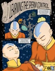 1boy aang air_nomad airbender_tattoo avatar_legends avatar_the_last_airbender clothing comic drawn-sex.com english_text male nickelodeon speech_bubble text the_avatar ujinko