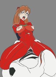 ahe_gao anythinggoes asuka_langley_sohryu belly_bulge big_areola bodysuit breasts clothed_sex clothing color color_edit colored cowgirl_position crotch_cutout edit female_human goupex huge_cock human mass_production_eva medium_breasts neon_genesis_evangelion nipples plugsuit ripped_clothing sex stomach_bulge tongue_out torn_clothes vaginal_penetration