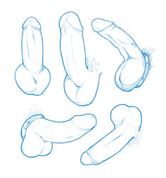 close-up cock_ring colored different_angle digital_art emmanuel_viola erect_penis erection evviart male_only penis simple_background sketch study testicles white_background