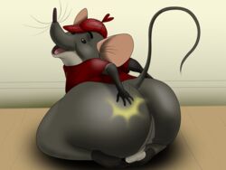 1boy amateurcooper anthro ass big_butt bottomless bottomless_male butt_focus butt_slap clothed clothing disney genitals hi_res looking_at_viewer looking_back male male_only mammal mouse murid murine presenting presenting_hindquarters rodent roquefort slap solo the_aristocats