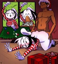 christmas dark-skinned_male doggy_style from_behind henriette_the_mime instant_loss_2koma iseenudepeople mime sex